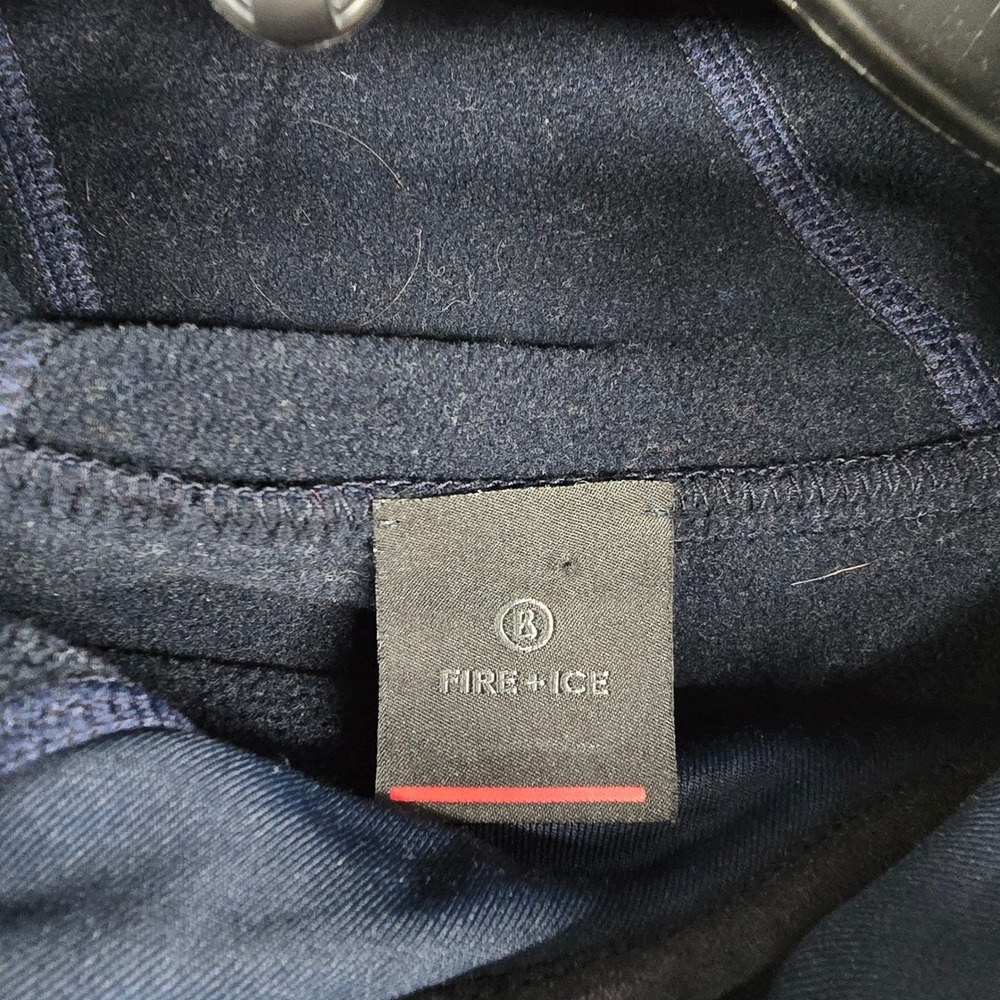 BOGNER FIRE+ICE Men's Blue‎ Brown Wool Blend Hoodie Long Sleeve Sweater Large - Picture 2 of 9